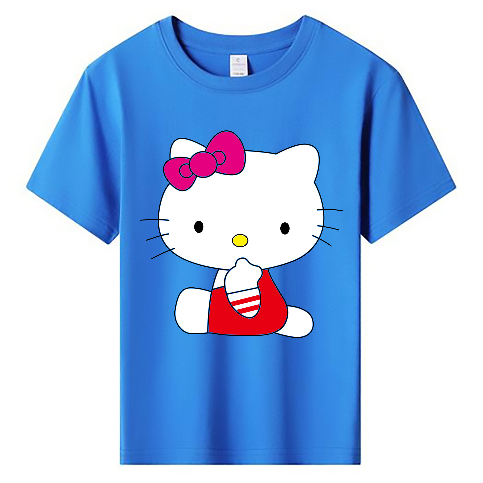 （画像用） Hello Kitty ハローキティ 綿100％キッズTシャツ（フロントプリント）
